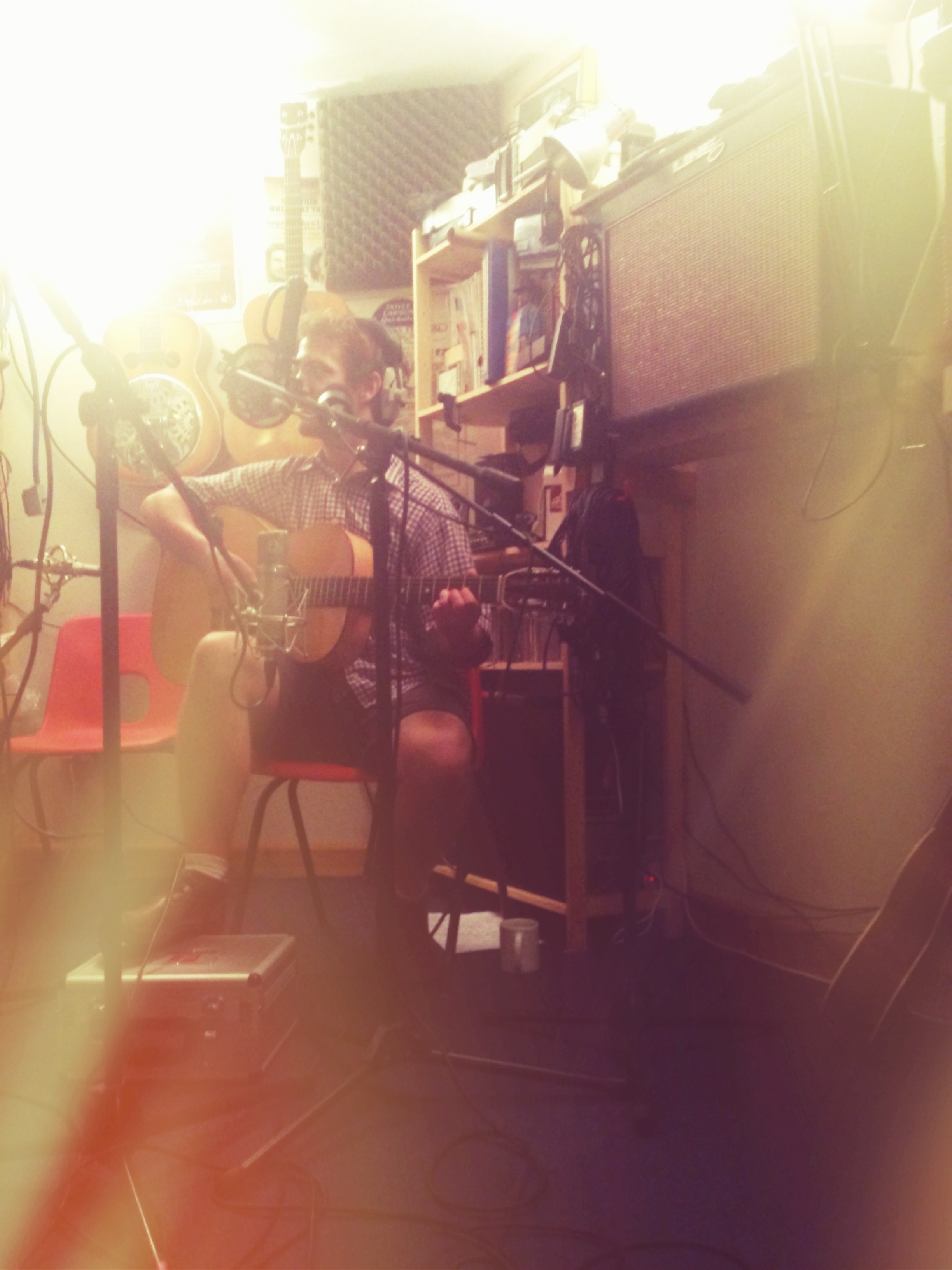 Tim in the recording booth
